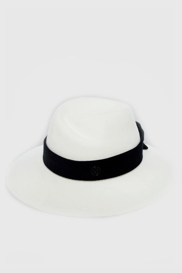 Maison Michel women's white hat with black bow 162168 - photo 1