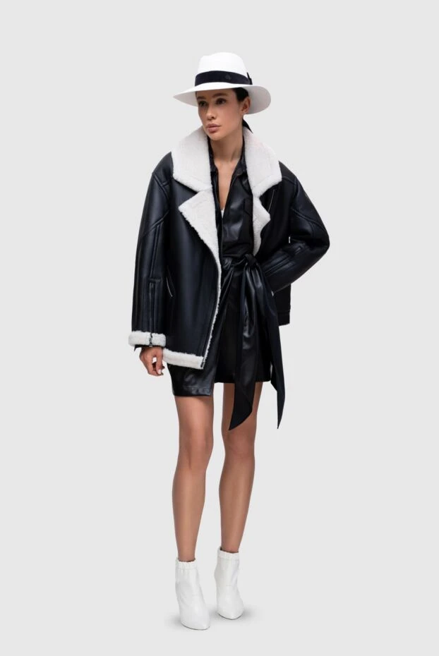 Maison Michel women's white hat with black bow 162168 - photo 3