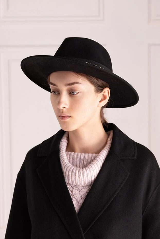 Maison Michel женские шляпка из войлока черный женская купить с ценами и фото 162169 - фото 2