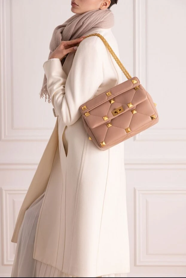 Valentino жіночі сумка зі шкіри бежева жіноча купити фото з цінами 162172 - фото 2