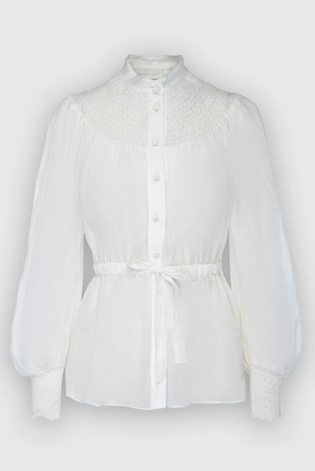 Zimmermann women's cotton blouse with decorative elastic white 162201 - photo 1