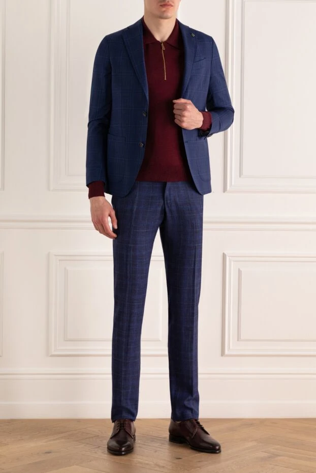 Sartoria Latorre man blue wool jacket for men buy with prices and photos 162276 - photo 2