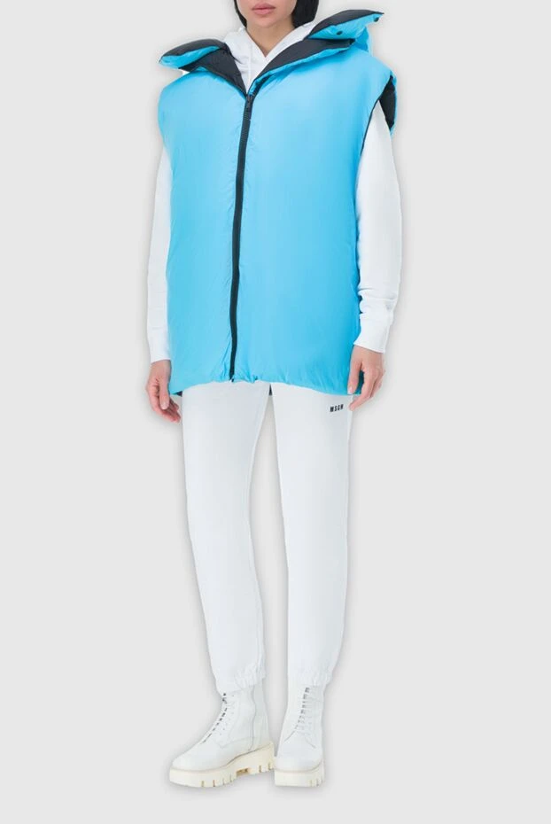 MSGM woman women's blue polyamide down vest buy with prices and photos 162283 - photo 2