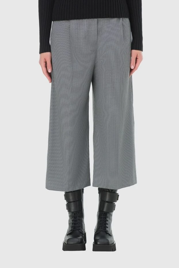 MSGM woman gray polyester and viscose trousers for women buy with prices and photos 162286 - photo 2