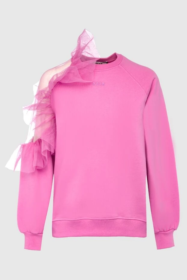 MSGM woman pink cotton sweatshirt for women 162299 - photo 1