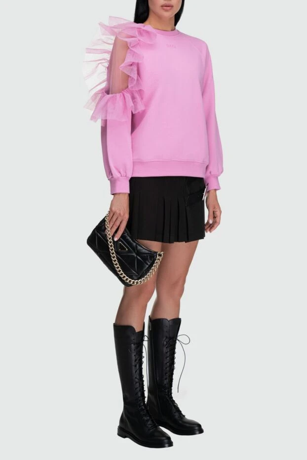 MSGM woman pink cotton sweatshirt for women 162299 - photo 2