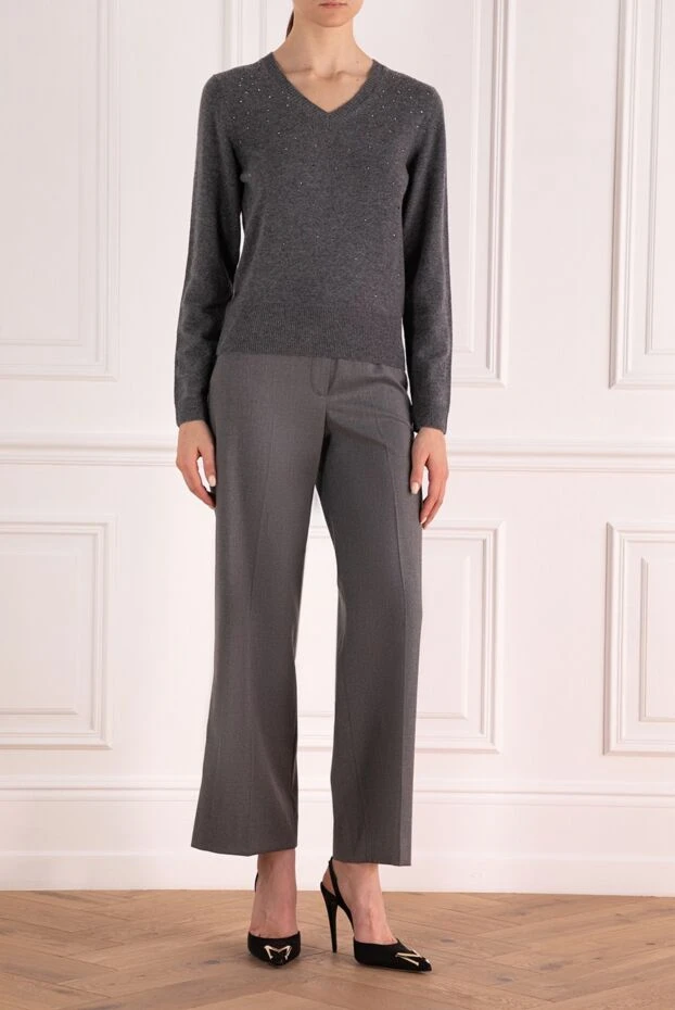 Rocco Ragni woman gray trousers for women 162304 - photo 2