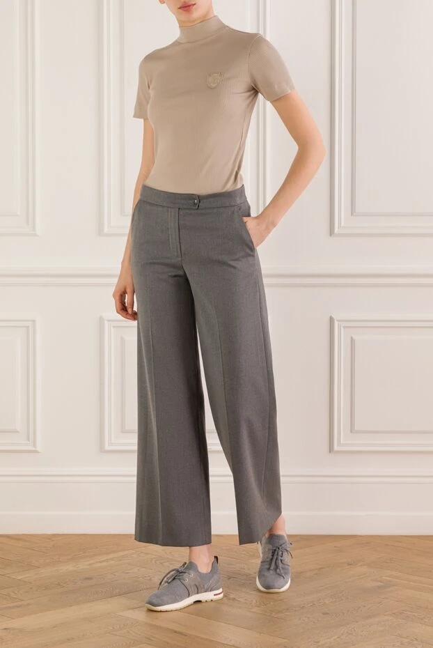 Rocco Ragni women's classic gray pants in a loose cut 162304 - photo 2