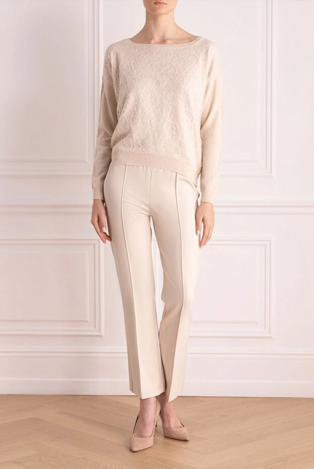 Rocco Ragni woman beige trousers for women buy with prices and photos 162305 - photo 2