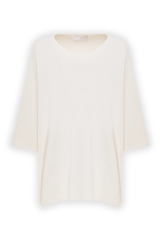 Rocco Ragni cream walking suit with feather trim on sleeves and trousers 162307 - photo 1