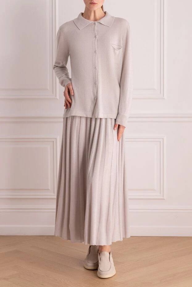 Rocco Ragni женские костюм с юбкой серый женский купить с ценами и фото 162308 - фото 2
