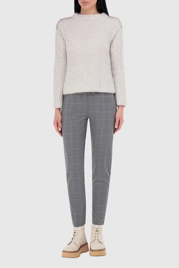 D.Exterior woman gray wool trousers for women 162335 - photo 2