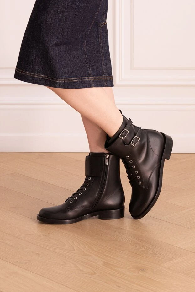 Gianvito Rossi жіночі черевики зі шкіри чорні жіночі купити фото з цінами 162355 - фото 2