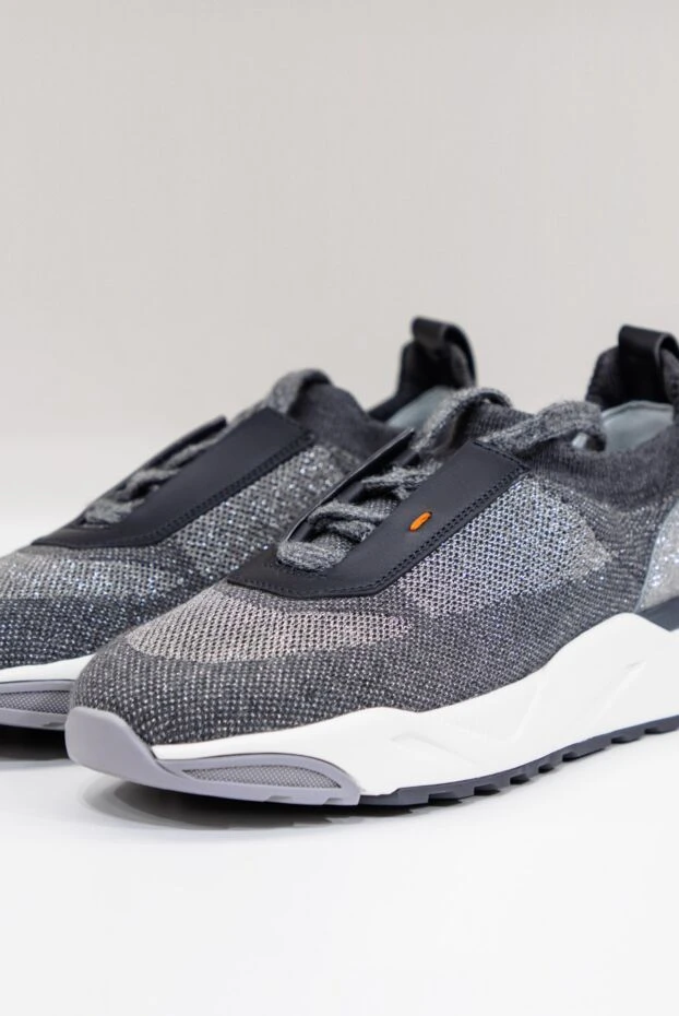 Santoni women's sneakers with a knitted upper in gray 162362 - photo 2