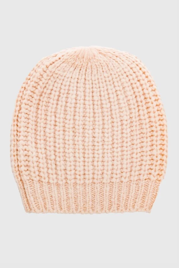 Peserico beige beanie hat for women in knit 162420 - photo 1