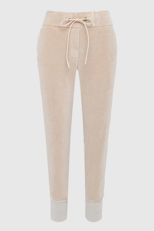 Cappellini woman women's beige cotton and polyamide trousers buy with prices and photos 162451 - photo 1
