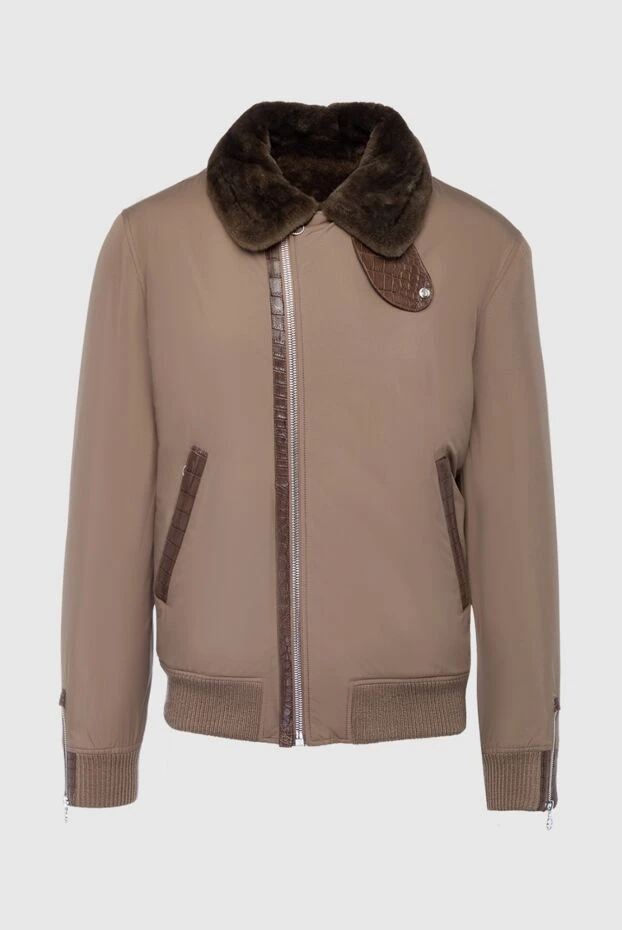 Seraphin man jacket with fur in nylon and leather beige for men buy with prices and photos 162489 - photo 1