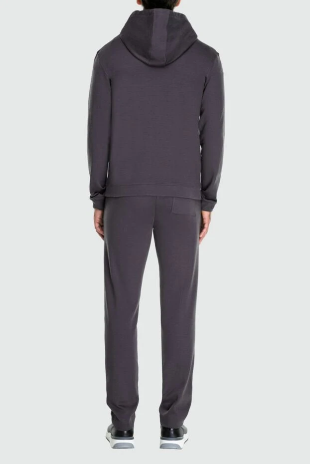 Cesare di Napoli mens dark grey cotton knit tracksuit with hood 196952 - photo 3
