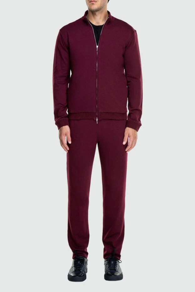 Cesare di Napoli man men's cotton sports suit, burgundy buy with prices and photos 162521 - photo 2