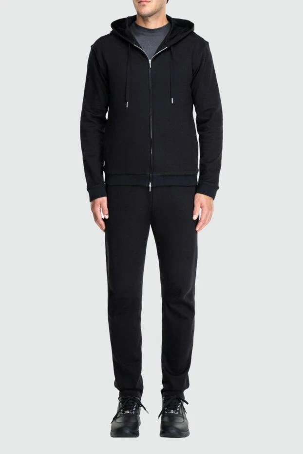 Cesare di Napoli man men's cotton sports suit, black buy with prices and photos 162522 - photo 2