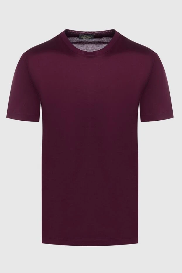 Cesare di Napoli men's t-shirt in rich wine color with soft texture 196529 - photo 1