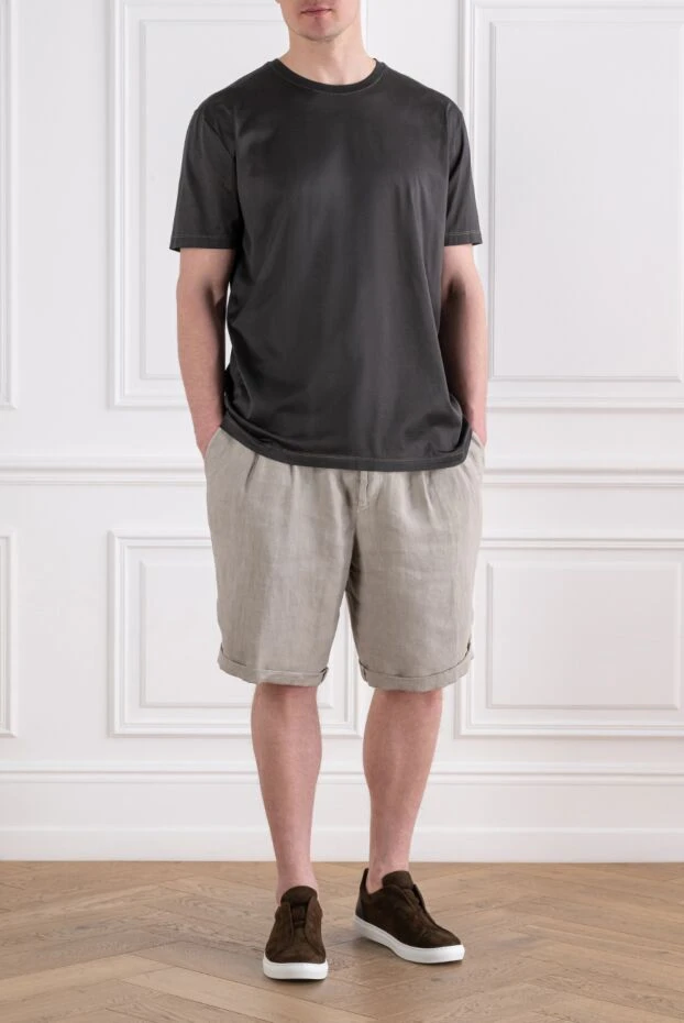 Cesare di Napoli men's gray t-shirt with a soft fit and a basic silhouette (markdown) 197968 - photo 2