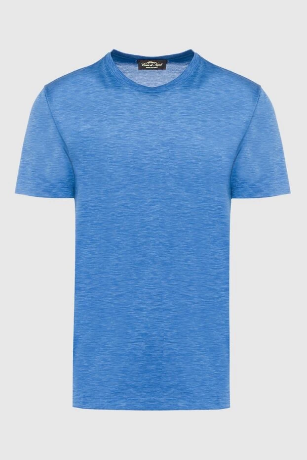 Cesare di Napoli мужские футболка из хлопка голубая мужская купить с ценами и фото 162531 - фото 1