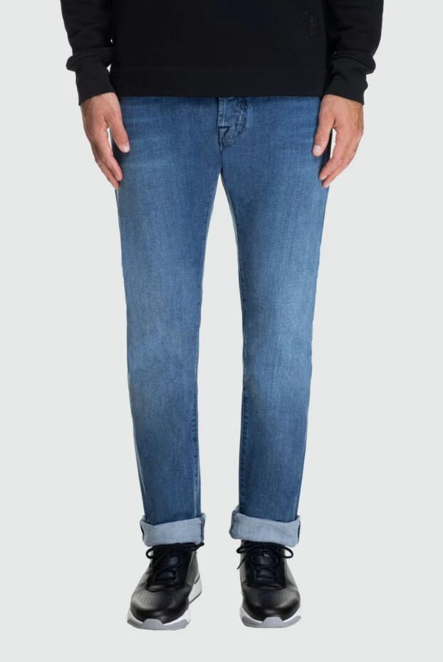 Jacob Cohen мужские джинсы из хлопка синие мужские купить с ценами и фото 162545 - фото 2