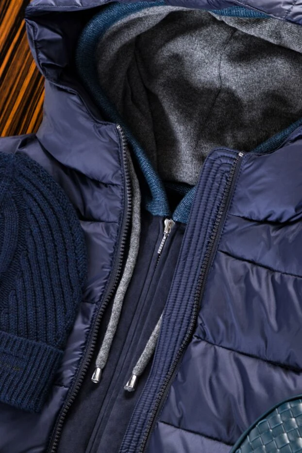 Tombolini dark blue down vest with voluminous quilting and wide pockets 162550 - photo 2