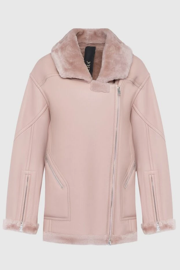 Blancha woman women's sheepskin coat made of genuine leather and fur, pink buy with prices and photos 162572 - photo 1