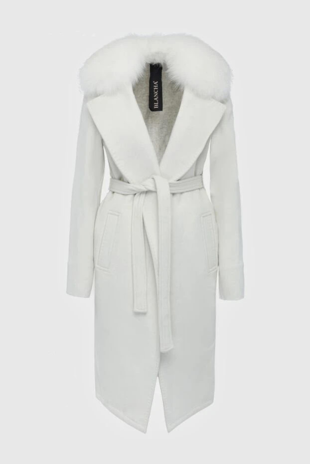 Blancha woman women's white cashmere coat 162574 - photo 1