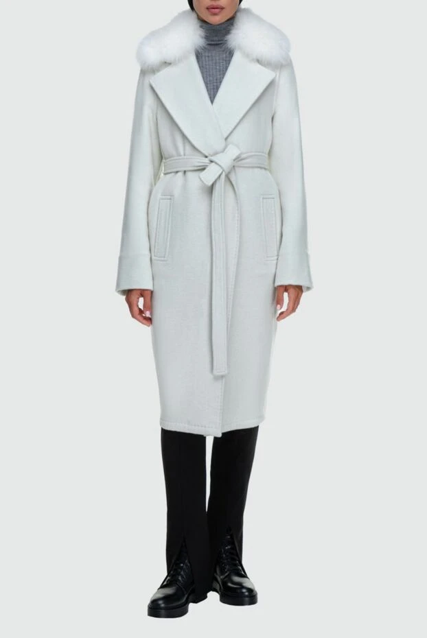 Blancha woman women's white cashmere coat buy with prices and photos 162574 - photo 2