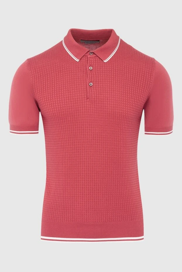 Corneliani red cotton polo shirt for men 162582 - photo 1