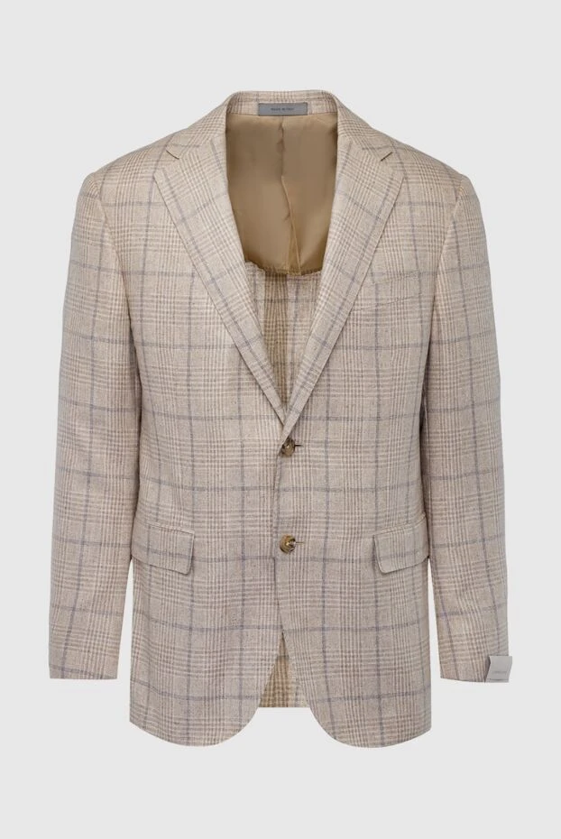 Corneliani мужские пиджак из шелка бежевый мужской купить с ценами и фото 162589 - фото 1