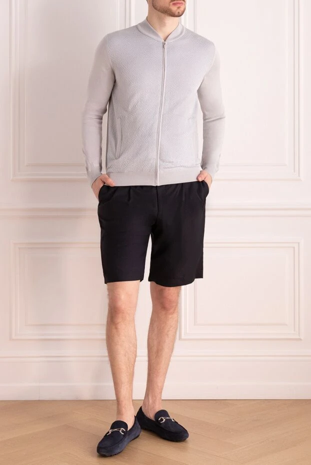 Corneliani man blue wool shorts for men 162602 - photo 2