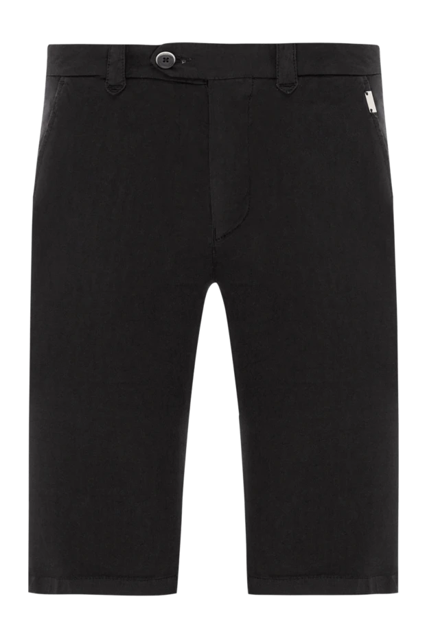 Corneliani шорти з бавовни та льону сині чоловічі 162605 - фото 1
