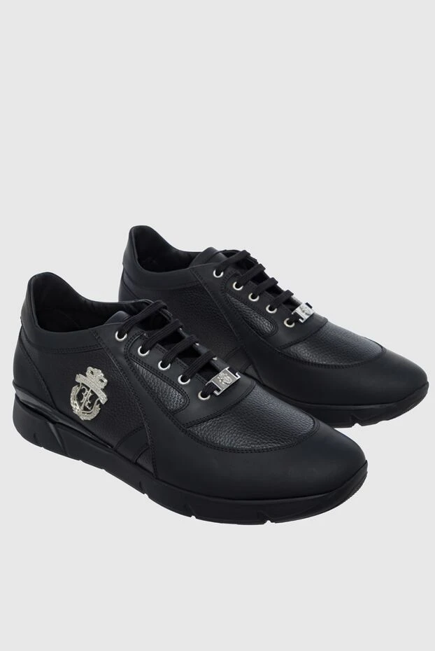 Billionaire man black leather sneakers for men 162617 - photo 3