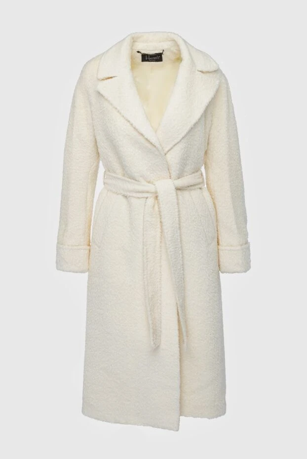 Heresis woman women's white alpaca and wool coat 162629 - photo 1