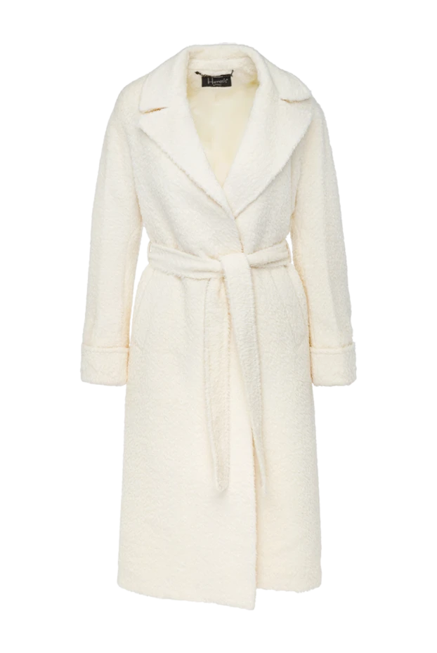 Heresis alpaca and wool coat for women white 162629 - photo 1