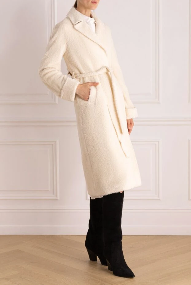 Fabio Gavazzi woman beige sable and cashmere coat for women 171094 - photo 3