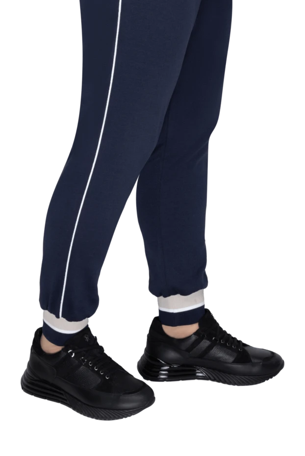 Stefano Ricci кросівки зі шкіри чорні чоловічі 162635 - фото 2