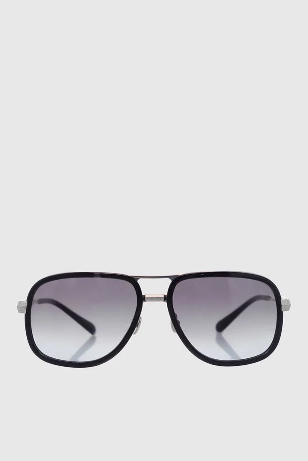 Black men's metal and plastic sunglasses for sun protection - photo 1