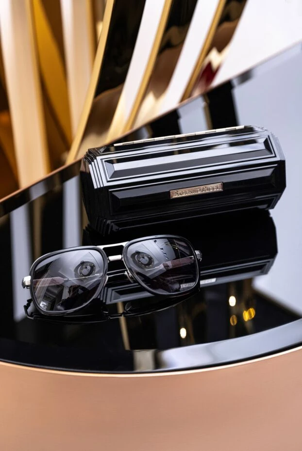 Stefano Ricci окуляри для захисту від сонця з металу та пластику чорні чоловічі 162640 - фото 2