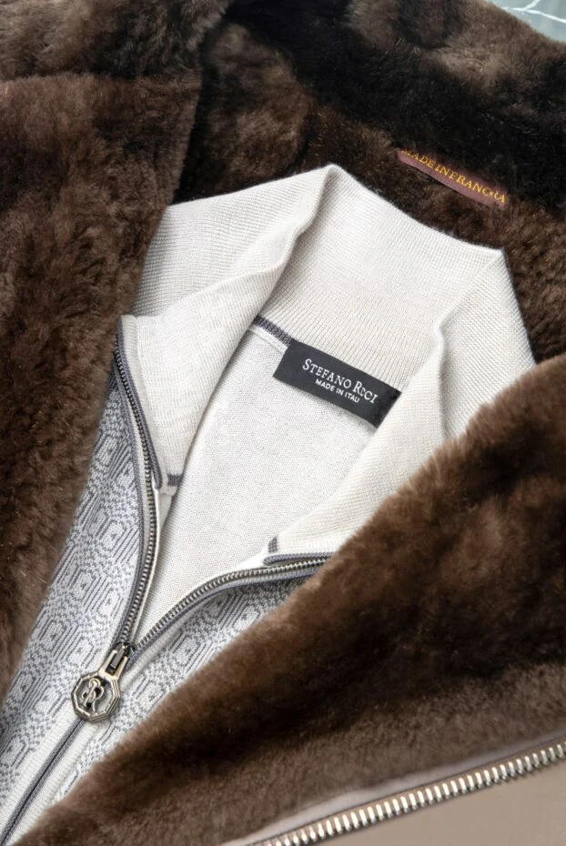 Stefano Ricci cashmere and silk beige tee for men 162653 - photo 2