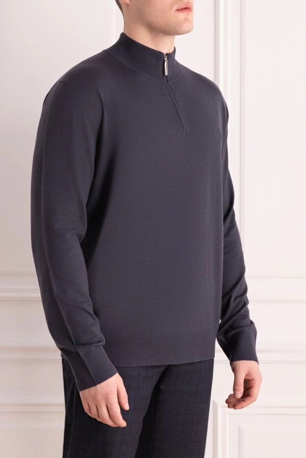 Stefano Ricci троєр з вовни сірий чоловічий 162654 - фото 3