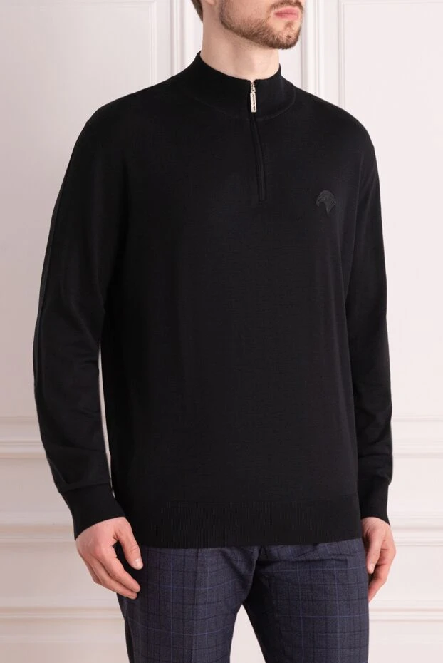 Stefano Ricci троєр з вовни чорний чоловічий 162655 - фото 3