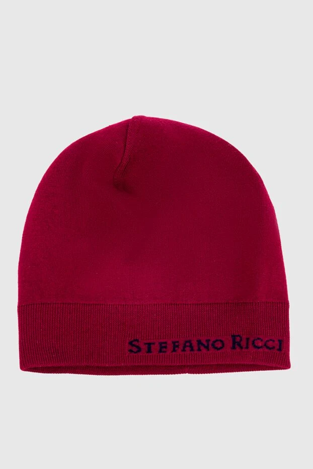 Stefano Ricci шапка из шерсти бордовая мужская 162671 - фото 1