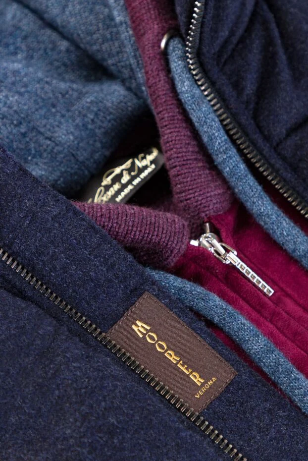 Костюм спортивный мужской из шерсти, вискозы и кашемира бордовый. - фото 2