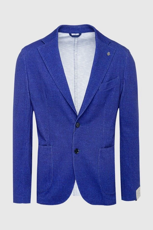 Lubiam мужские пиджак из хлопка синий мужской купить с ценами и фото 162700 - фото 1