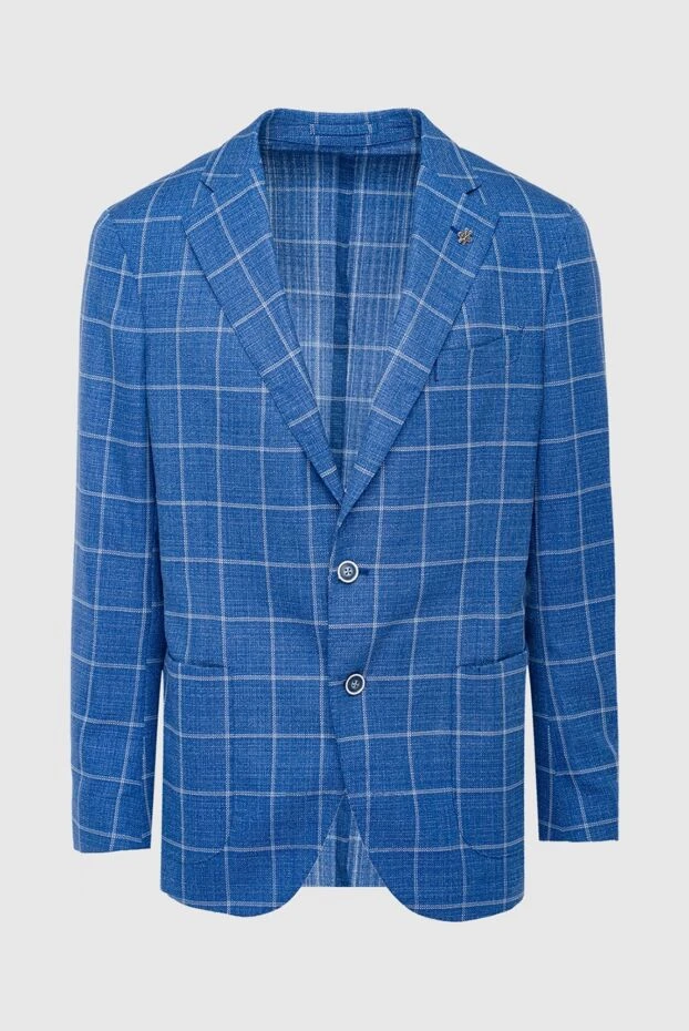 Lubiam мужские пиджак из шерсти синий мужской купить с ценами и фото 162702 - фото 1